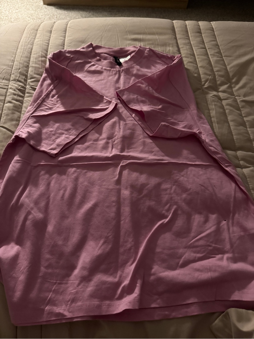 Pink Crewneck T-Shirt Dress